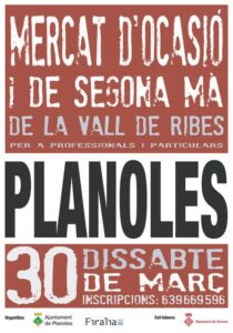 Mercat docasio i de segona ma de la vall de ribes cartell 2024