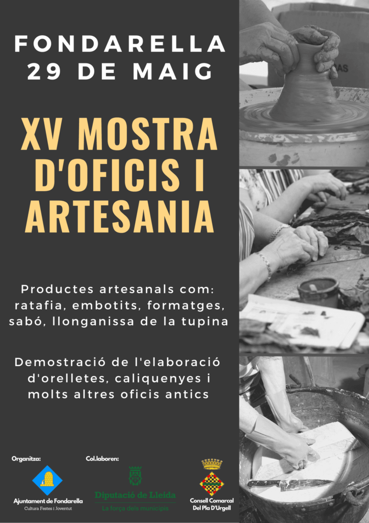 Cartell de Mostra d’Oficis i Artesania a Fondarella