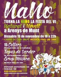 Nano fira del vi natural i novell darenys de munt cartell 2022 min
