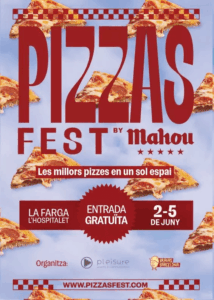 Pizzas fest al poble espanyol cartell 2023