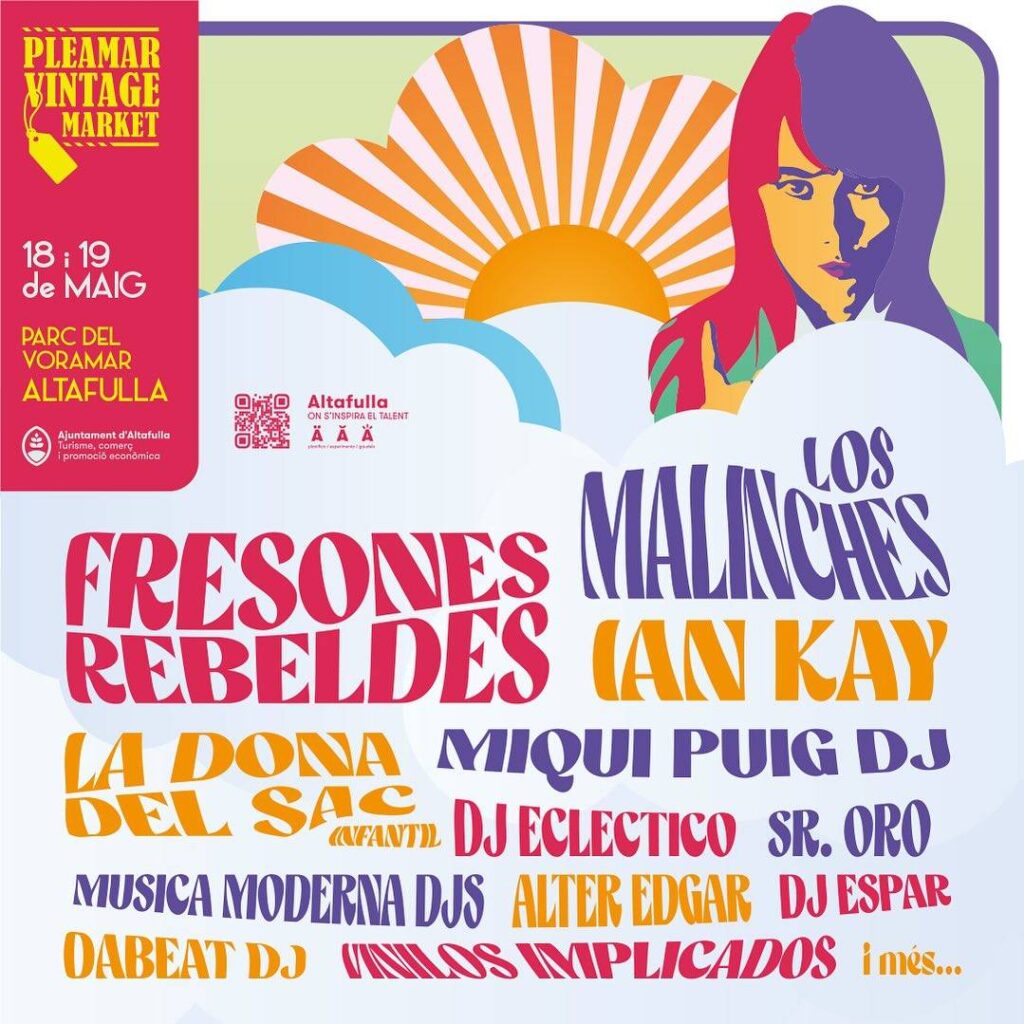 Cartell de Pleamar Vintage Market a Altafulla