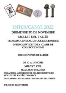 Trobada dintercanvi general a mollet cartell 2022