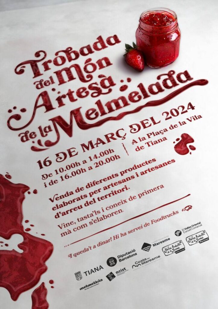 Cartell de Trobada del Món Artesà de la Melmelada a Tiana