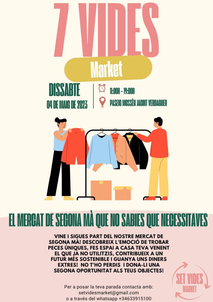 Cartell de 7 Vides Market a Lloret