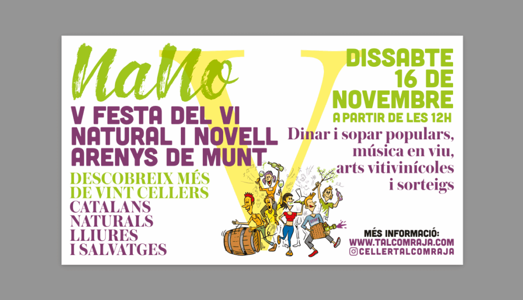Cartell de Fira del Vi Novell a Arenys de Munt