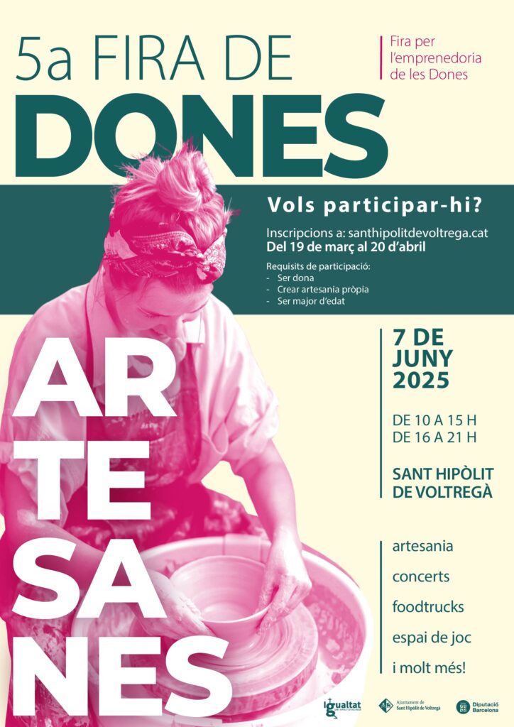 Cartell de Fira de Dones Artesanes a Sant Hipòlit de Voltregà