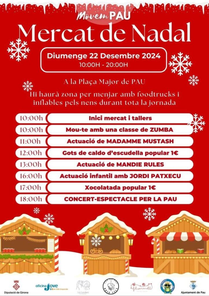 Cartell de Mercat de Nadal a Pau