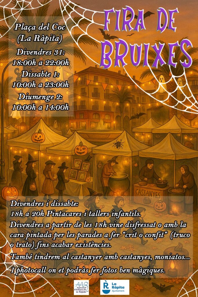 Cartell de Fira de Bruixes a Sant Cales de la Ràpita