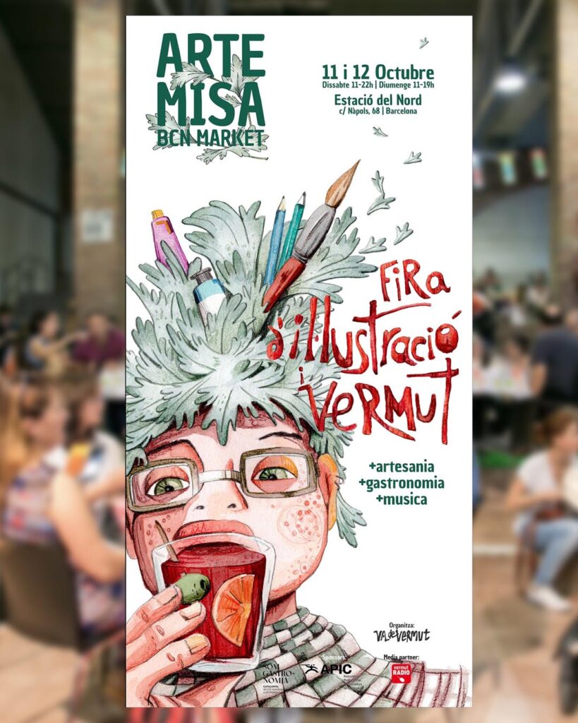 Cartell de Artemisa BCN Market – Fira de la il·lustració i el vermut