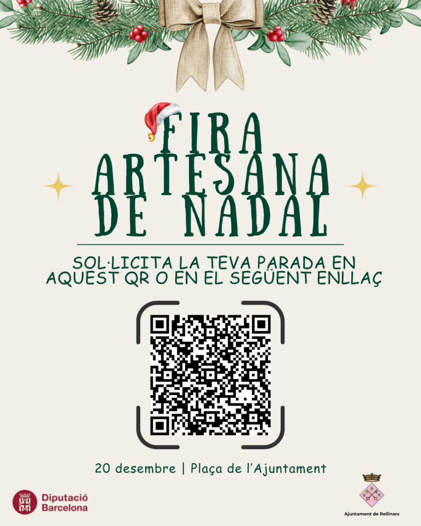 Cartell de Fira artesana de Nadal a Rellinars