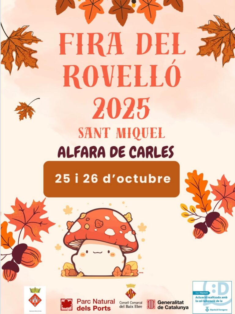 Cartell de Fira del Rovelló a Alfara de Carles