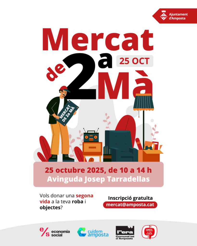 Cartell de Mercat de segona mà a Amposta