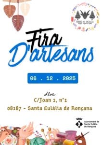 Fira d'artesans a Santa Eulàlia de Ronçana cartell 2025 desembre