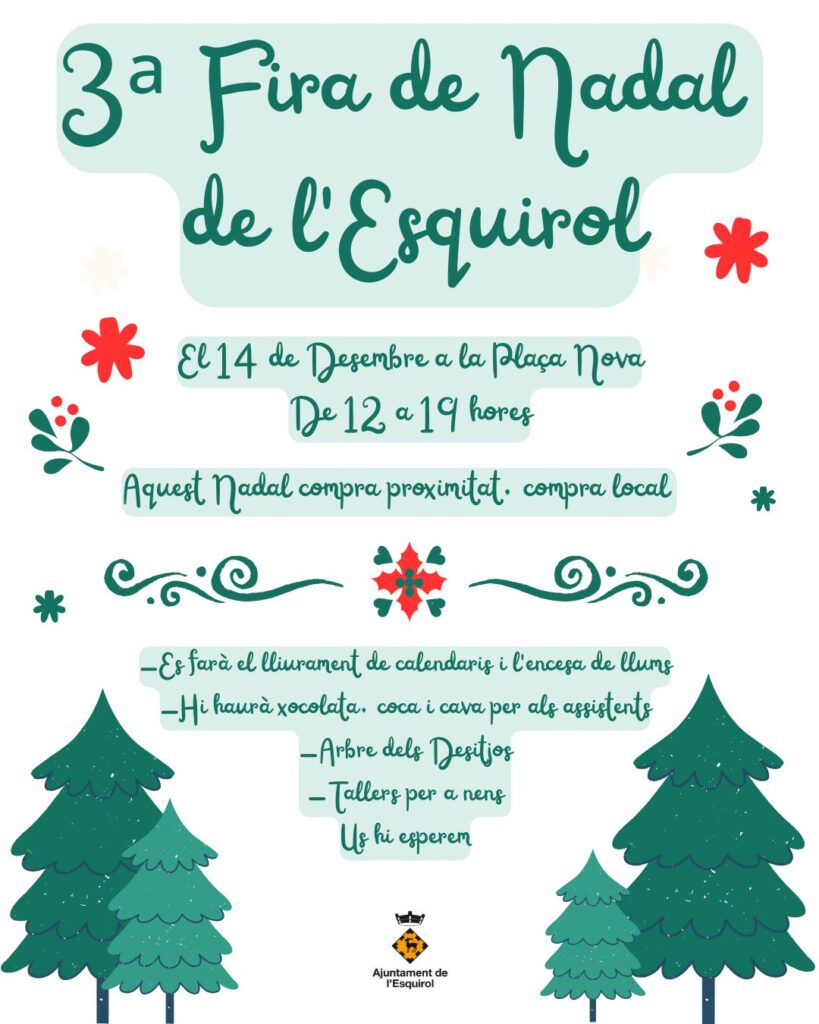 Cartell de Fira de Nadal a l’Esquirol