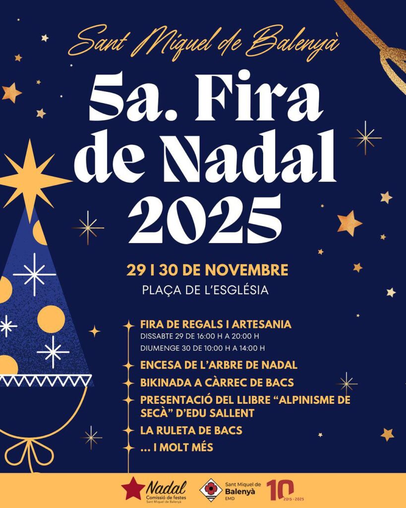Cartell de Fira de Nadal a Sant Miquel de Balenyà