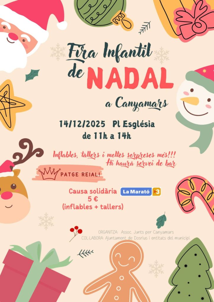 Cartell de Fira Infantil de Nadal a Canyamars