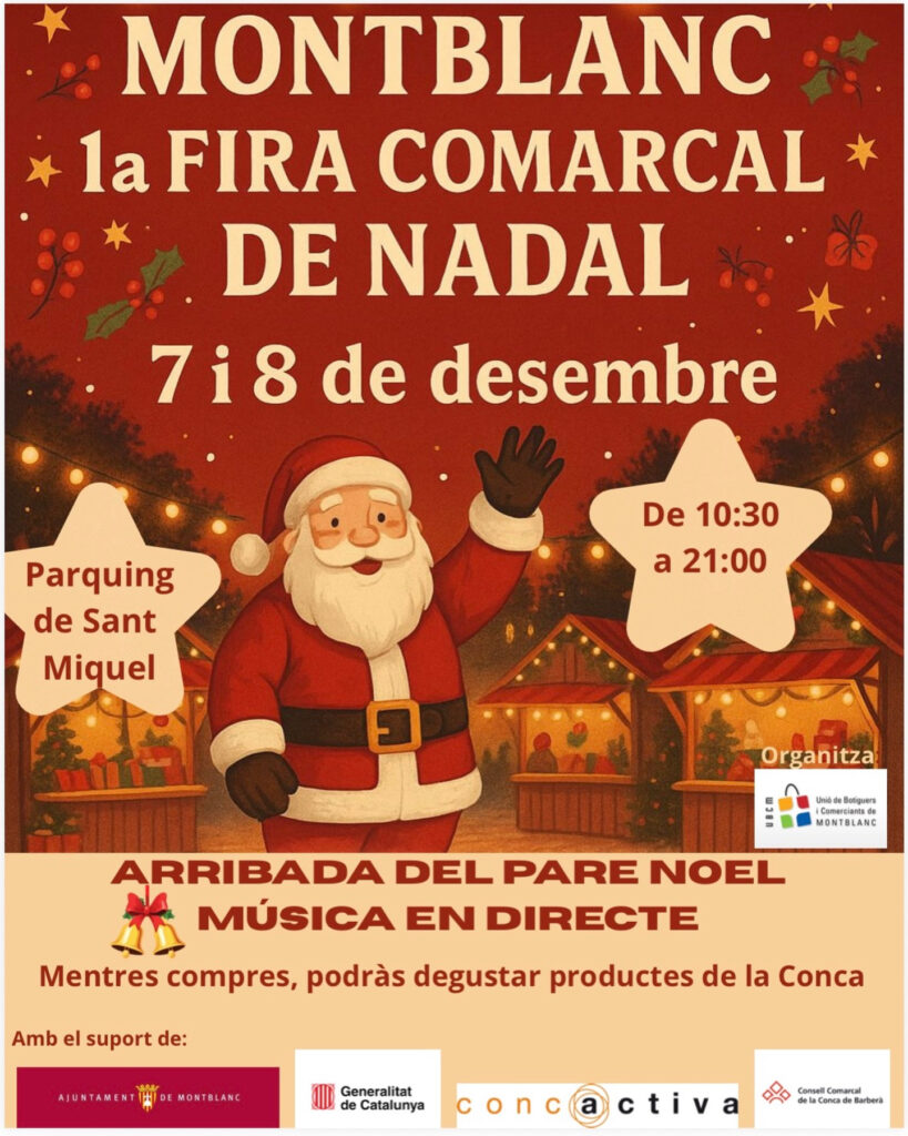 Cartell de Fira comarcal de Nadal a Montblanc