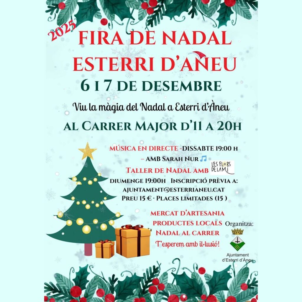 Cartell de Fira de Nadal a Esterri d’Aneu