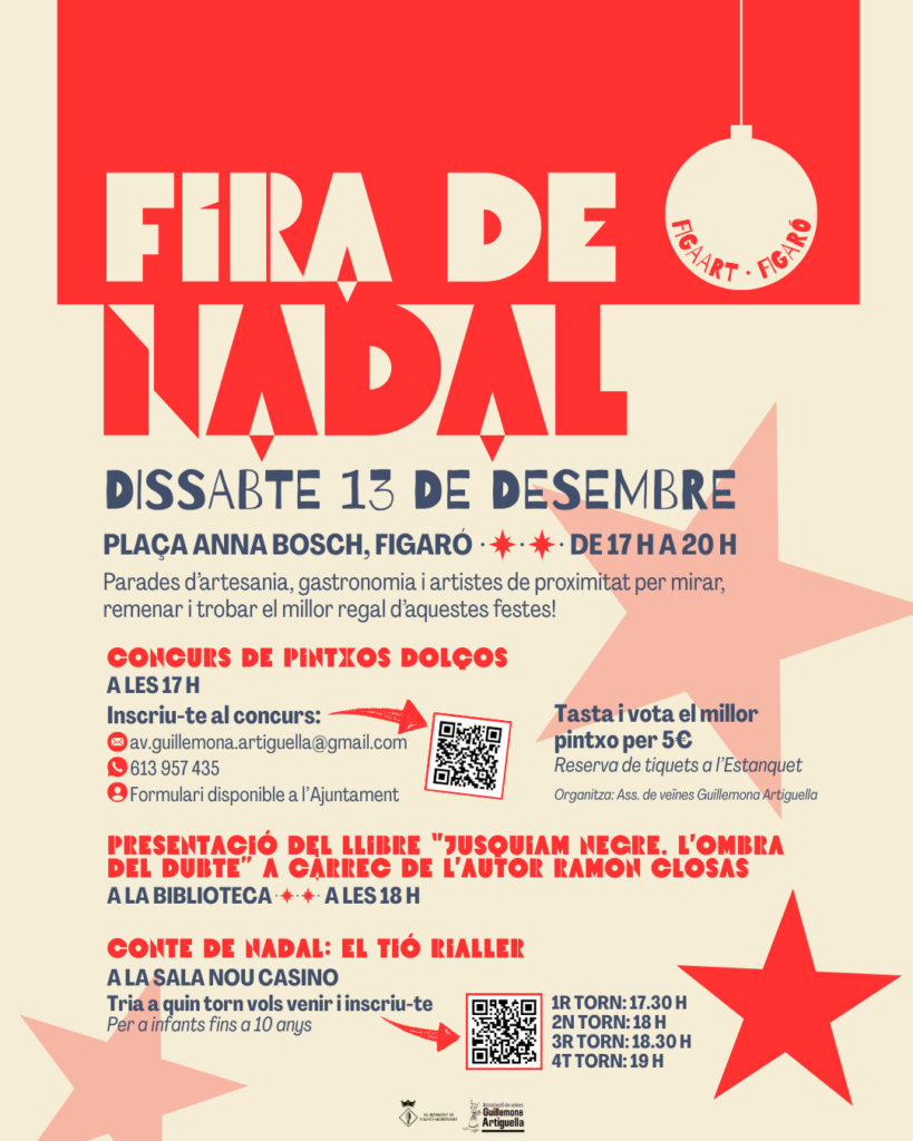 Cartell de Fira de Nadal a Figaró-Montmany