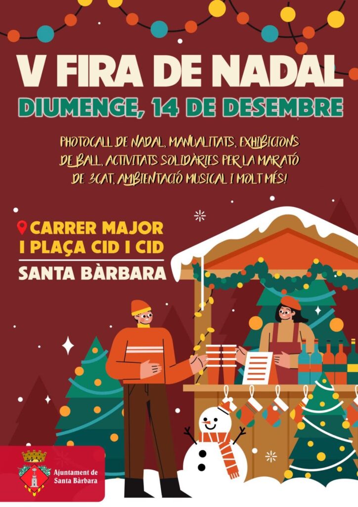 Cartell de Fira de Nadal a Santa Bàrbara