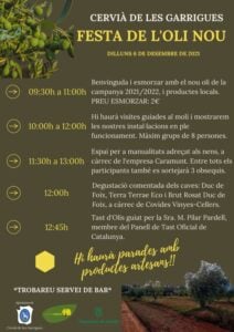 Fira de l'Oli nou a Cervià de les Garrigues cartell