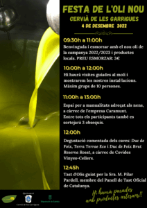 Fira de l'Oli nou a Cervià de les Garrigues cartell