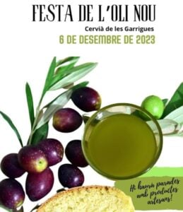 Fira de l'Oli nou a Cervià de les Garrigues cartell