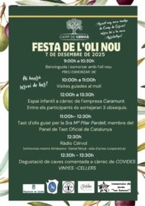Fira de l'Oli nou a Cervià de les Garrigues cartell