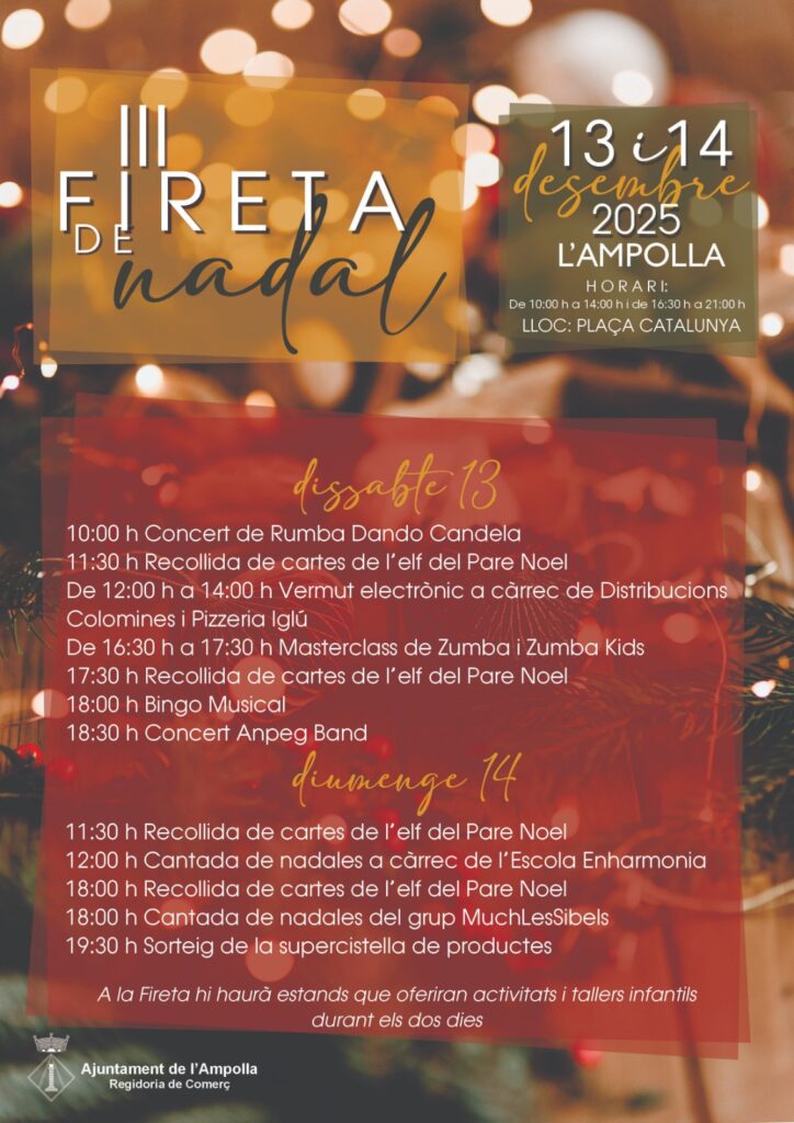 Cartell de Fireta de Nadal a l’Ampolla