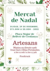 Mercat Artesanal de Nadal a Bellver de Cerdanya cartell