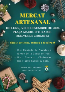 Mercat Artesanal de Nadal a Bellver de Cerdanya cartell