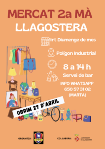 Mercat de segona mà a Llagostera cartell abril