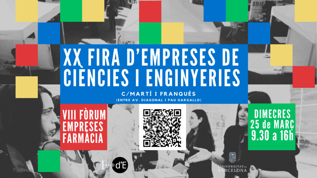 Cartell de Fira d’empreses de Ciències i Enginyeries a Barcelona