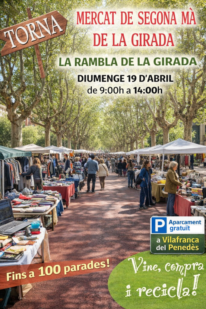 Cartell de Mercat Segona Mà Vilafranca del Penedès