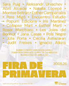 Fira d’art i artesania de primavera a l’Espai Jove La Fontana cartell