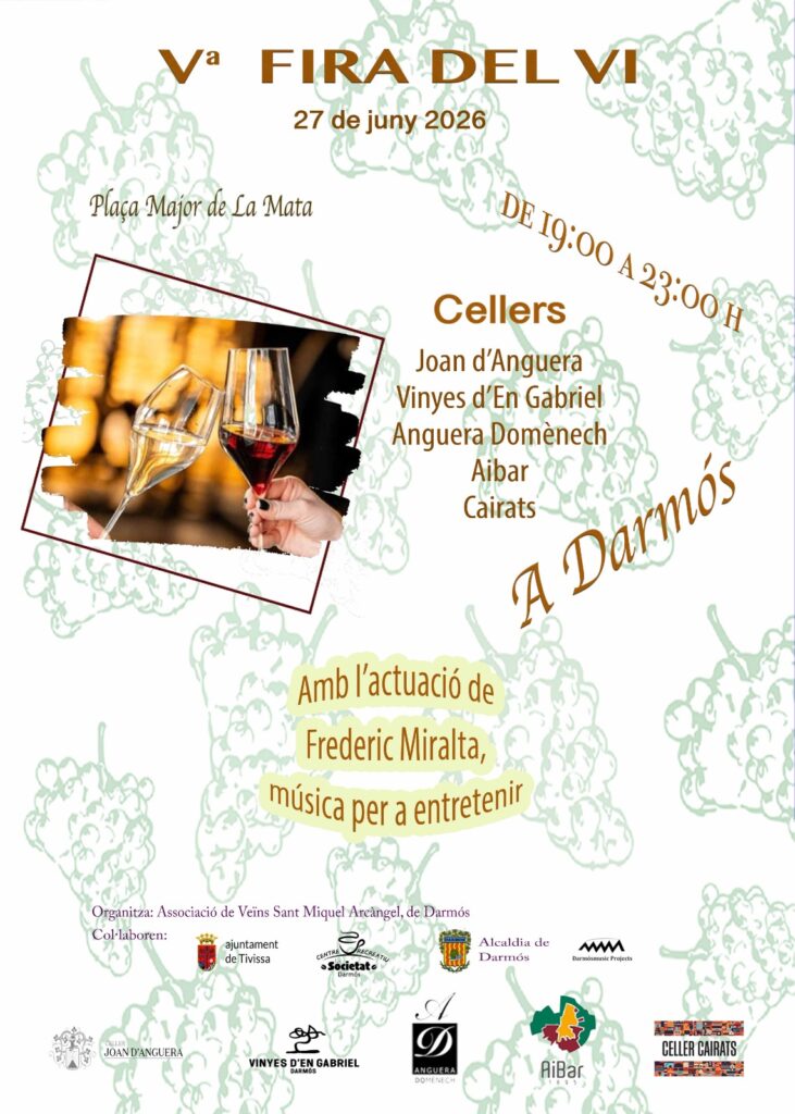 Cartell de Fira del vi a Darmós