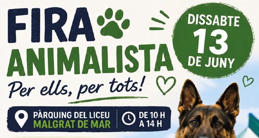 Fira Animalista a Malgrat de Mar cartell