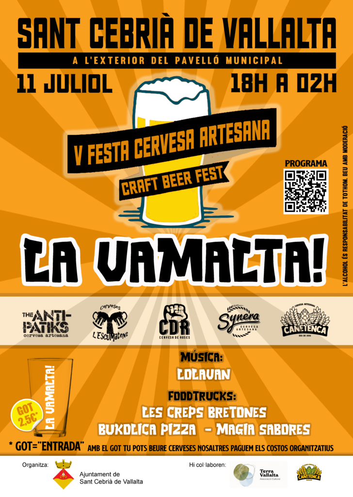 Cartell de La Vamalta a Sant Cebrià de Vallalta