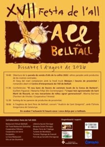 Festa de l all de belltall a passanant i belltall cartell