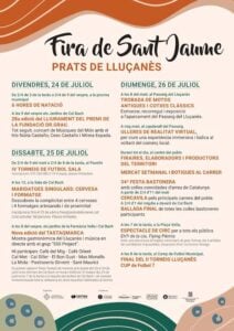 Fira de sant jaume a prats de llucanes cartell