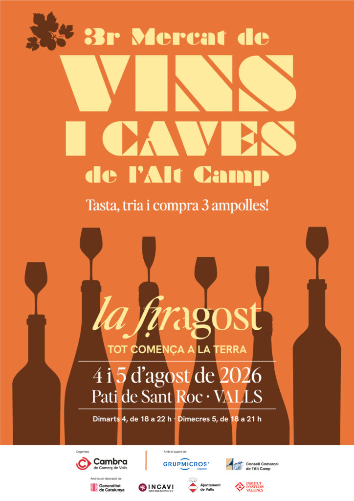 Cartell de Mercat de Vins i Caves de l’Alt Camp a Valls