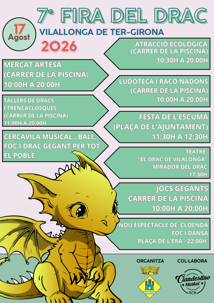 Cartell de Fira del Drac a Vilallonga de Ter