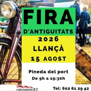 Fira d antiguitats a llanca cartell