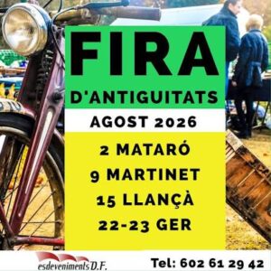 Fira d antiguitats a martinet cartell