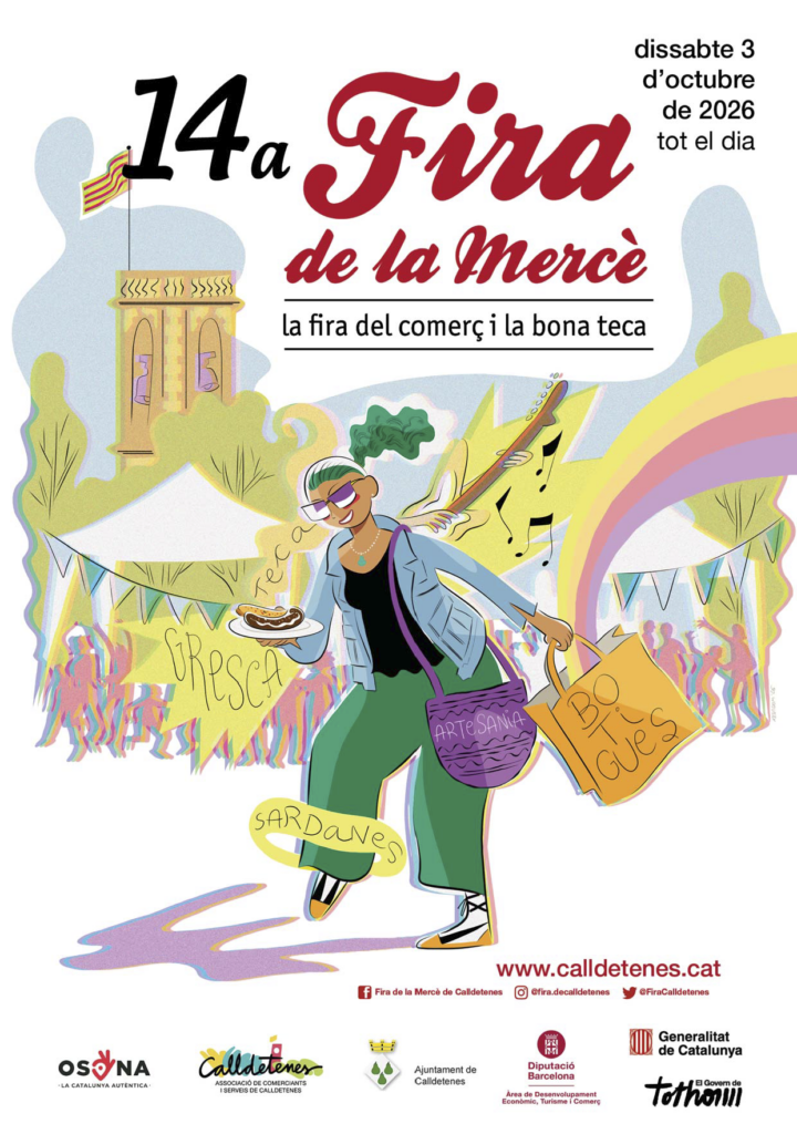 Cartell de Fira de la Mercè de Calldetenes. Fira del Comerç i la Bona Teca