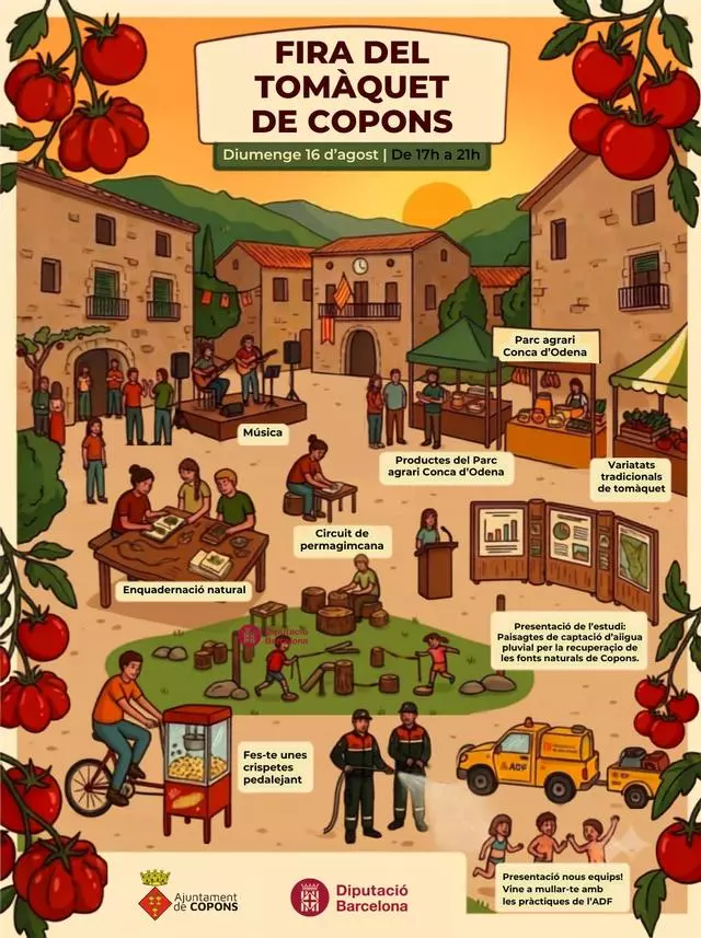 Cartell de Fira del tomàquet a Copons