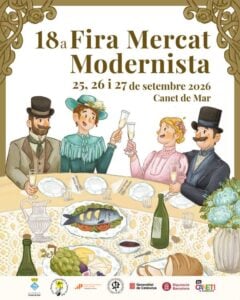 Fira mercat modernista a canet de mar cartell