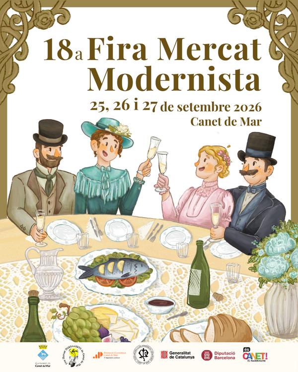 Cartell de Fira Mercat Modernista a Canet de Mar