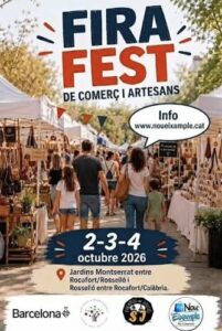 Fira estiu de comerc i artesans a l eixample de barcelona cartell