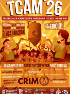 Trobada cervesers artesans de catalunya tcam a molins de rei cartell